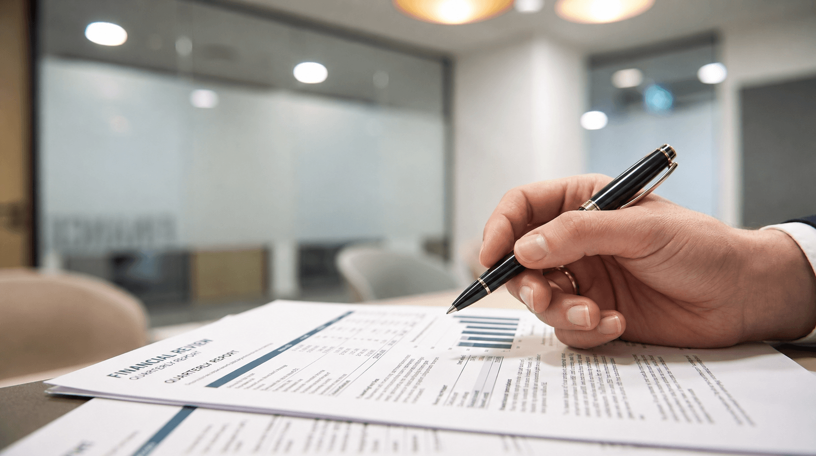 Деловая команда и финансовые документы