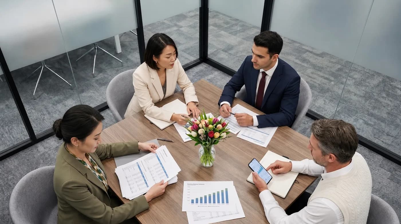 Team at a strategy session